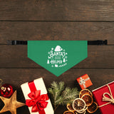 Santa's Little Helper Holiday Dog Bandana Collar . L