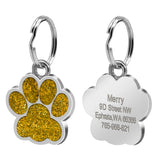Paw Footprint Dog ID Tag