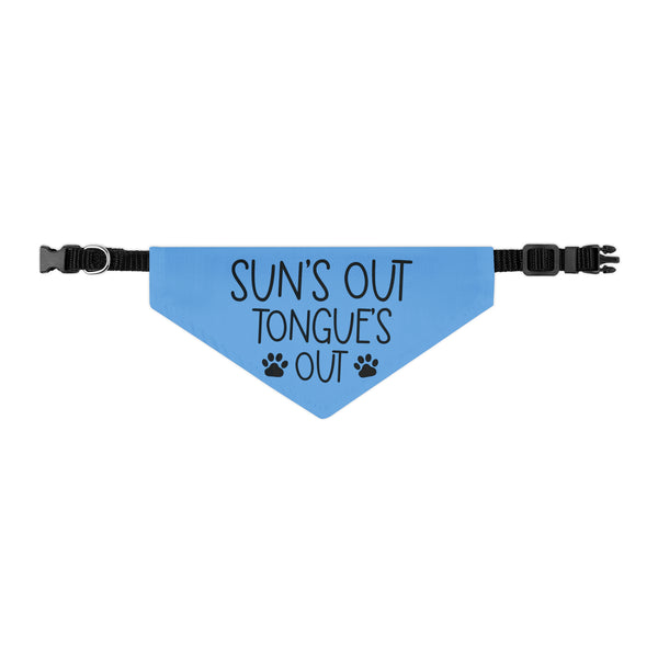 Sun's Out Tongues Out Dog Bandana Collar