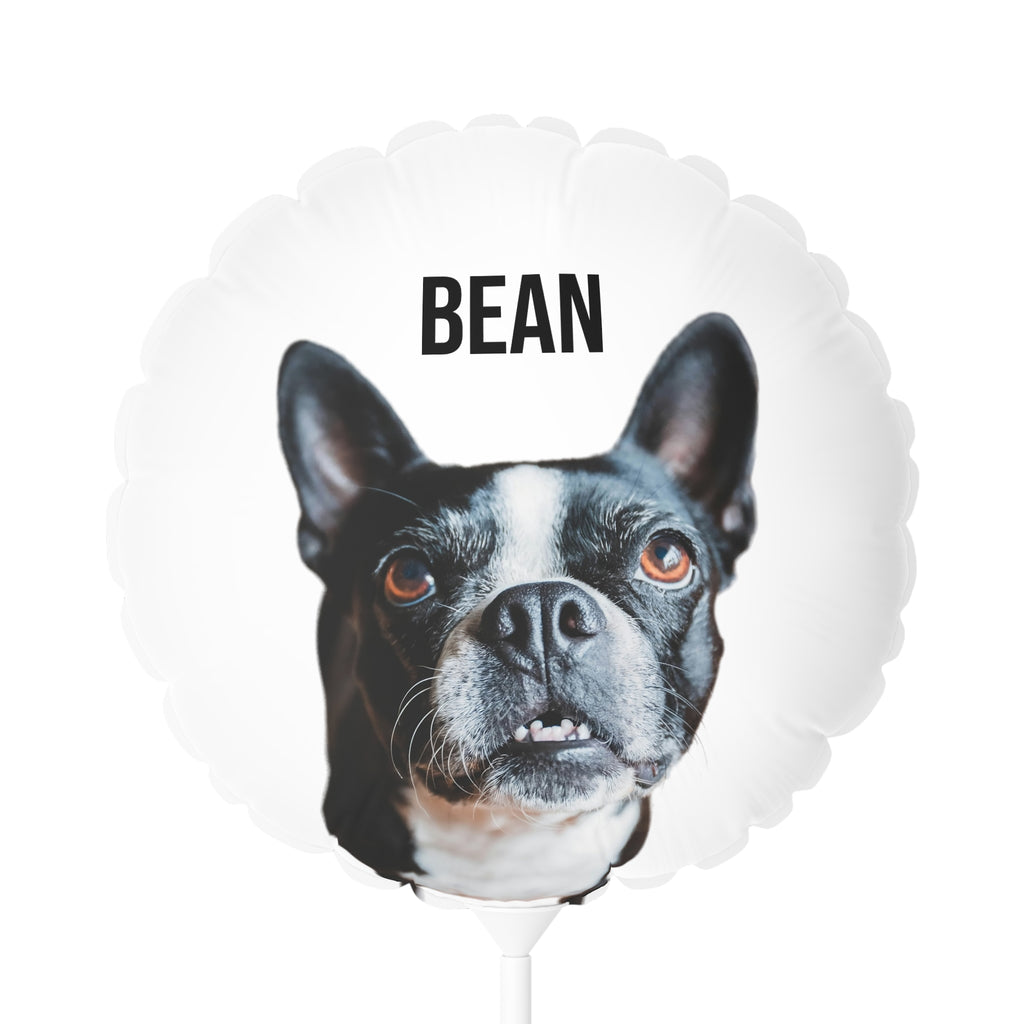 Custom Dog Birthday Balloon with Dog Photo and Name