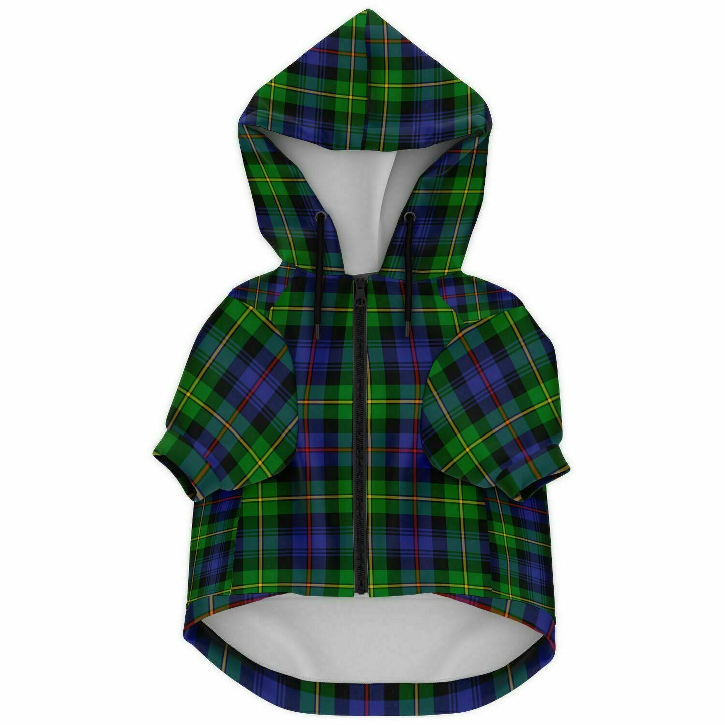 Dog Zip-Up Hoodie - Scottish Plaid