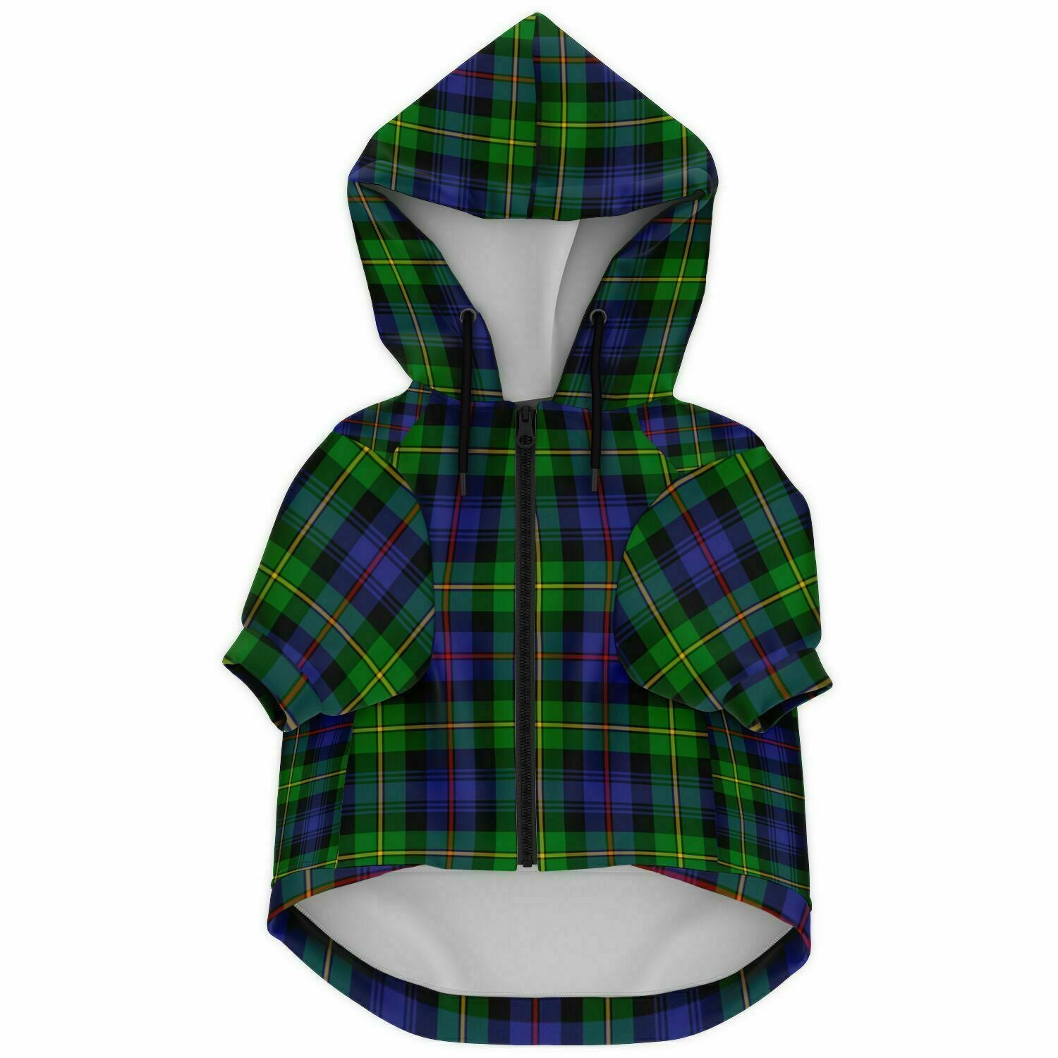 Dog Zip-Up Hoodie - Scottish Plaid