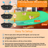 2-in-1 Wireless GPS Dog Fence & Tracker Collar – No Wires, Up to 2887FT Range (Waterproof) .