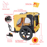 Heavy Duty Foldable Pet Stroller - Dog Carrier With Bicycle Tow