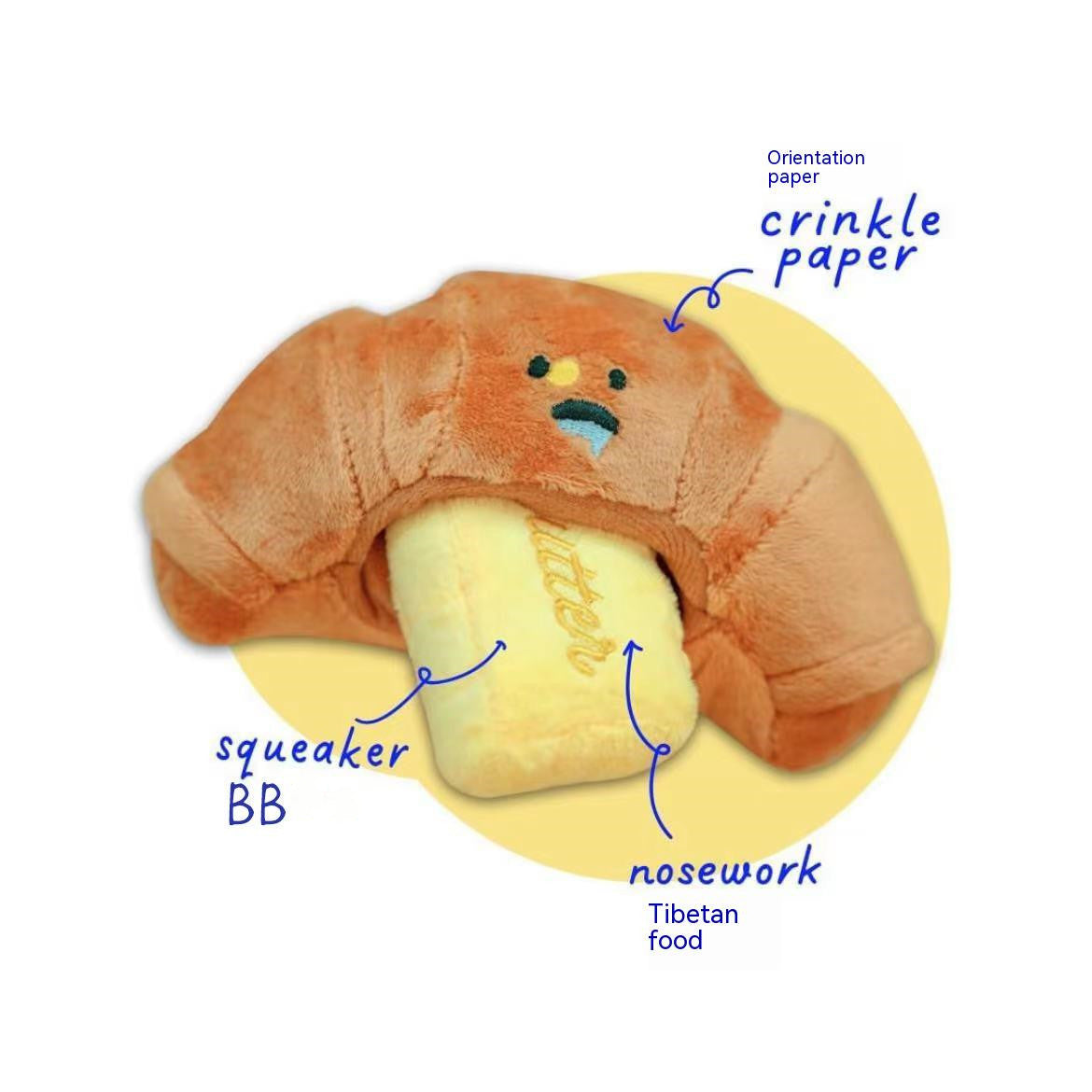 Boston Terrier Plush Toy - Butter Croissant