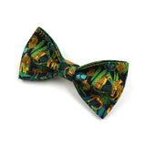 Jungle Leopards Dog Collar With Bow Tie And Leash