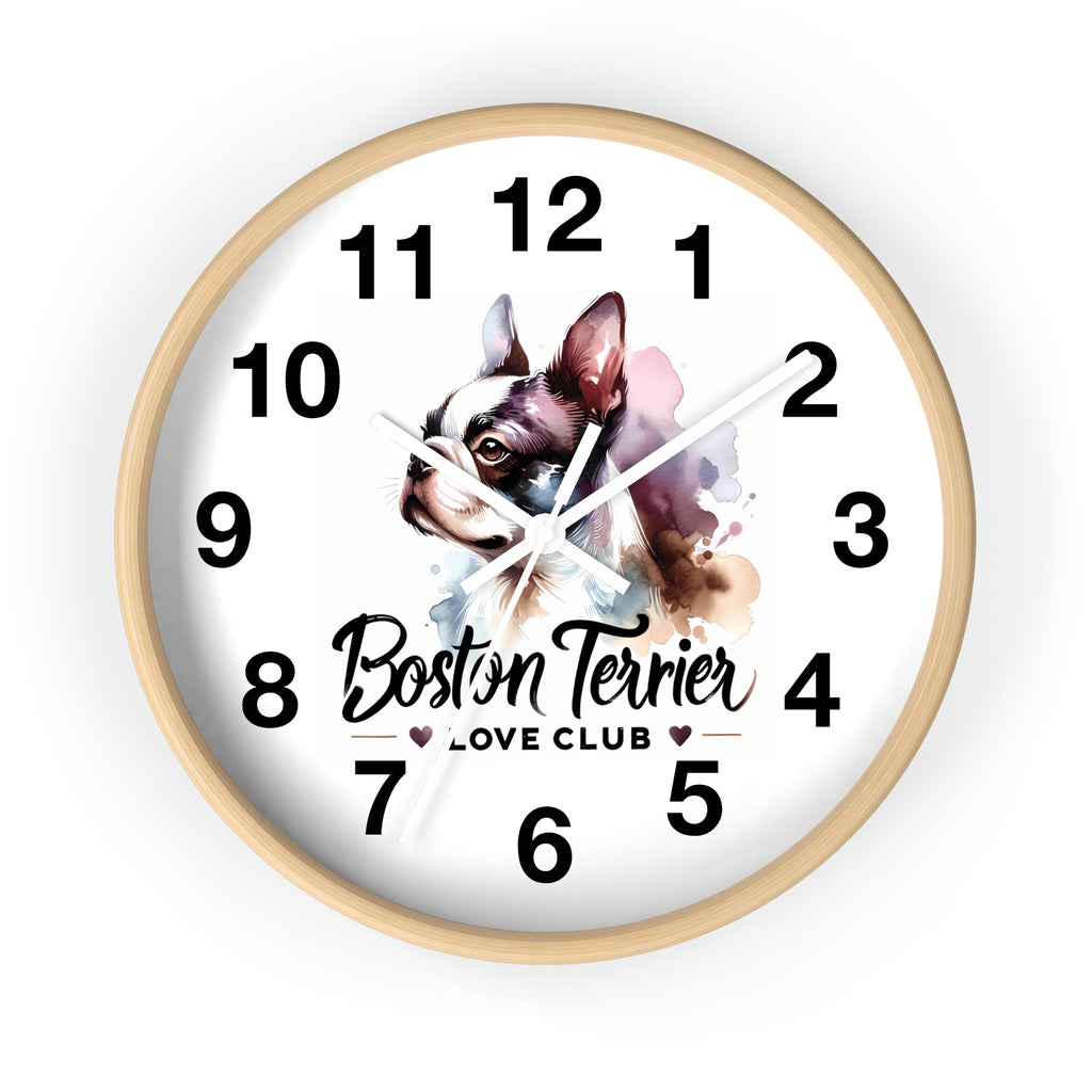 Boston Terrier Love Club Wall Clock