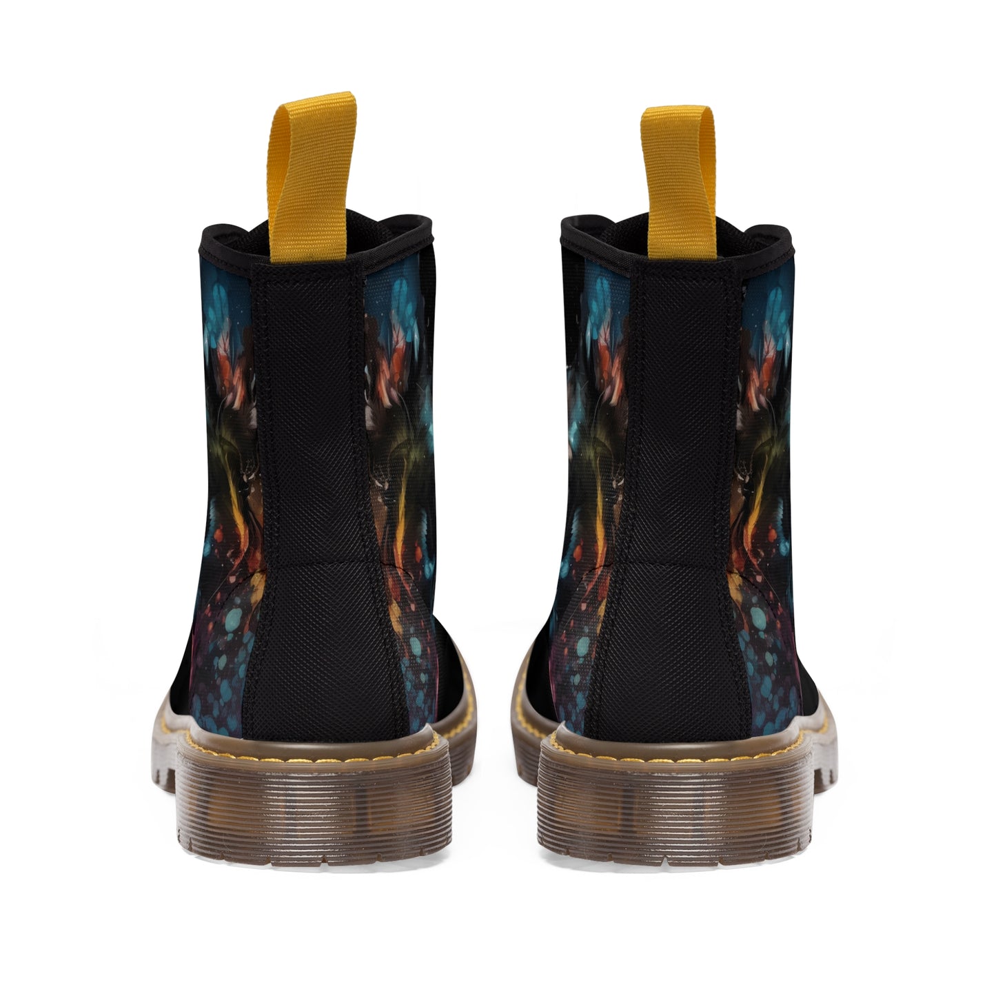Boston Terrier Art - Women's Martin Canvas Boots