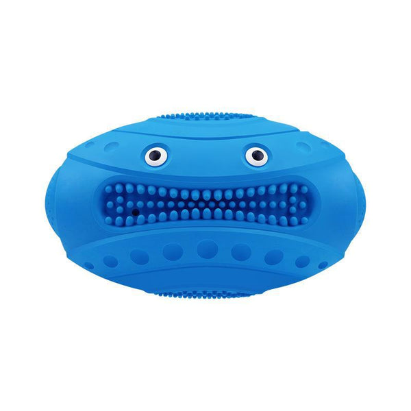 Chewy Grin - Football Shaped Dog Toy - Durable, Squeaky Dog Toy for Fun and Dental Health