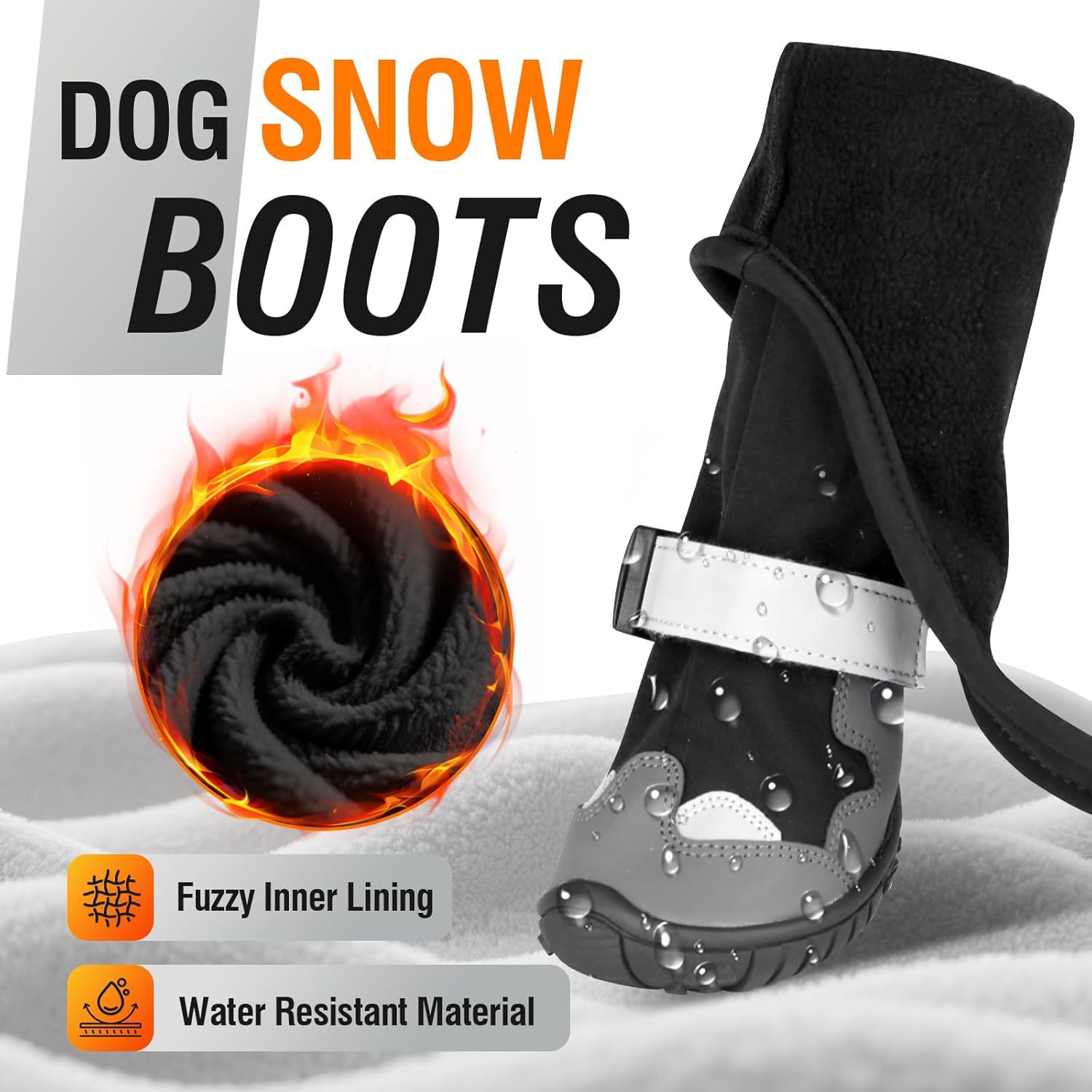 Dog Suspender Boots For Outdoor Windproof Warm And Cold-resistant Dog Footwear .