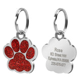 Paw Footprint Dog ID Tag
