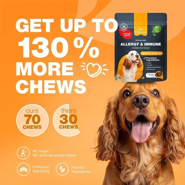 Dog Allergy Relief Chews Itch Relief For Dogs Anti Itch Dog Allergy Chews Dog Itching Skin Relief With Salmon Oil Immune Health Seasonal Allergies & Hot Spots Support Treats