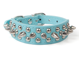 Adjustable PU Leather Studs Dog Collar