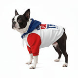 Boston Terrier American Flag Fashion Dog Zip-Up Hoodie – 4th of July Patriotic Dog Hoodie | USA 250th Birthday Hoodie .