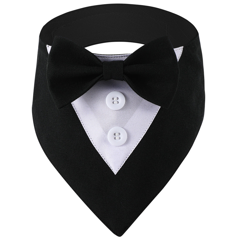 Dog Tuxedo Bow Tie Suit Bandana Triangular Binder