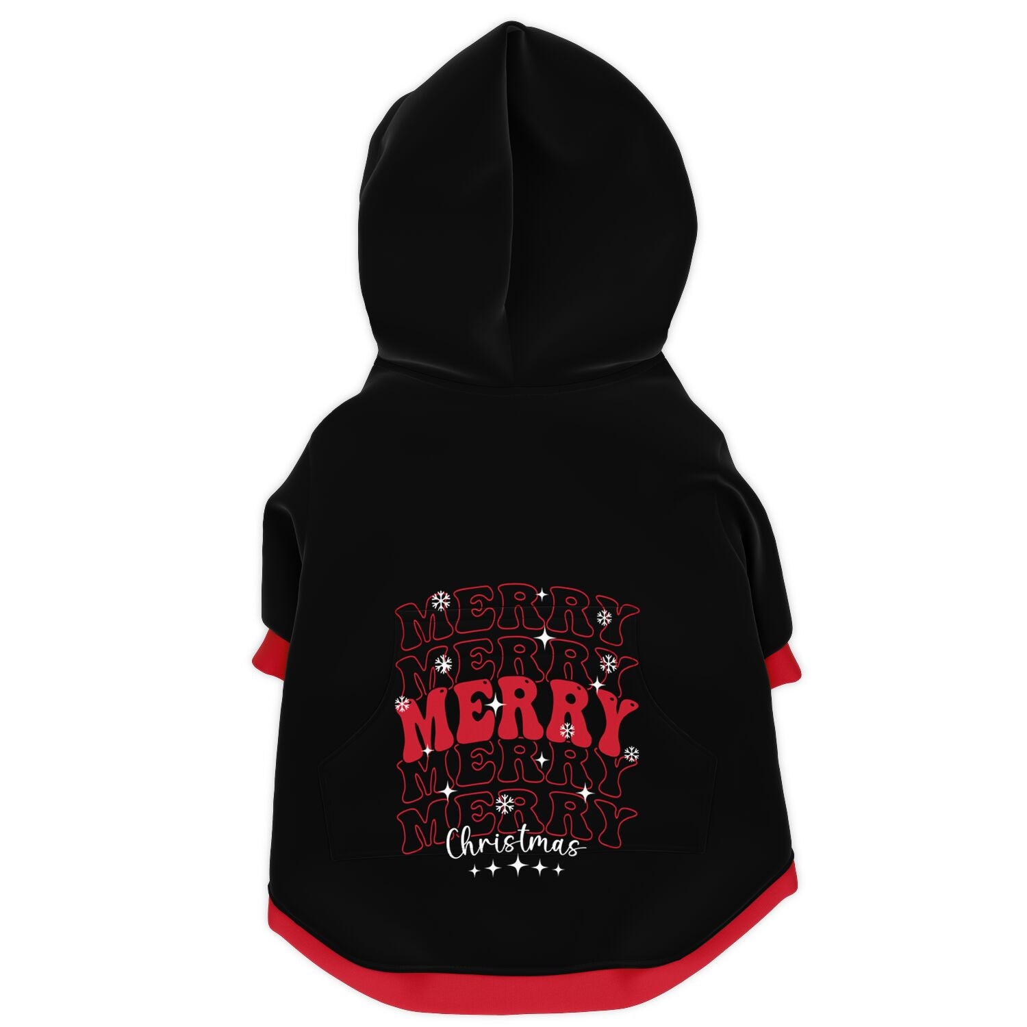 Retro Merry Christmas Dog Zip-Up Hoodie
