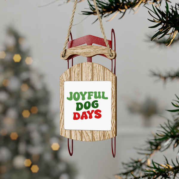 Joyful Dog Days Sled Ornaments