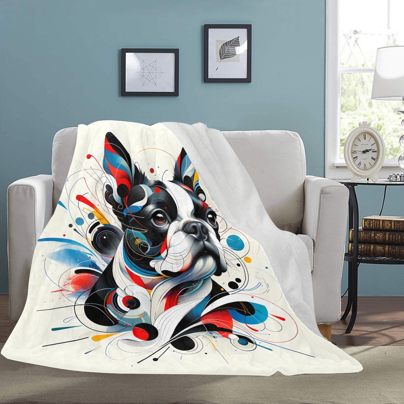 Abstract Terrier Art Ultra-Soft Micro Fleece Blanket