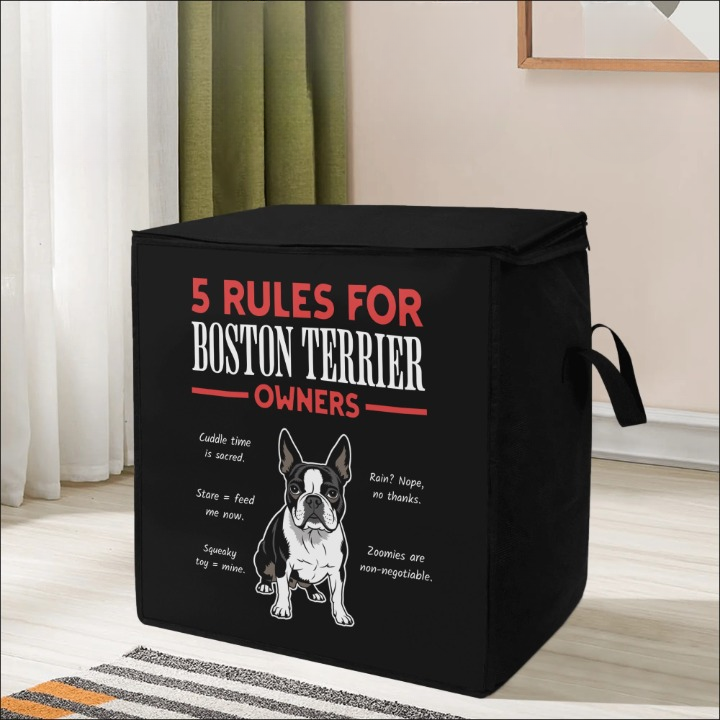 5 Rules For Boston Terrier Owners Storage Box Bag
