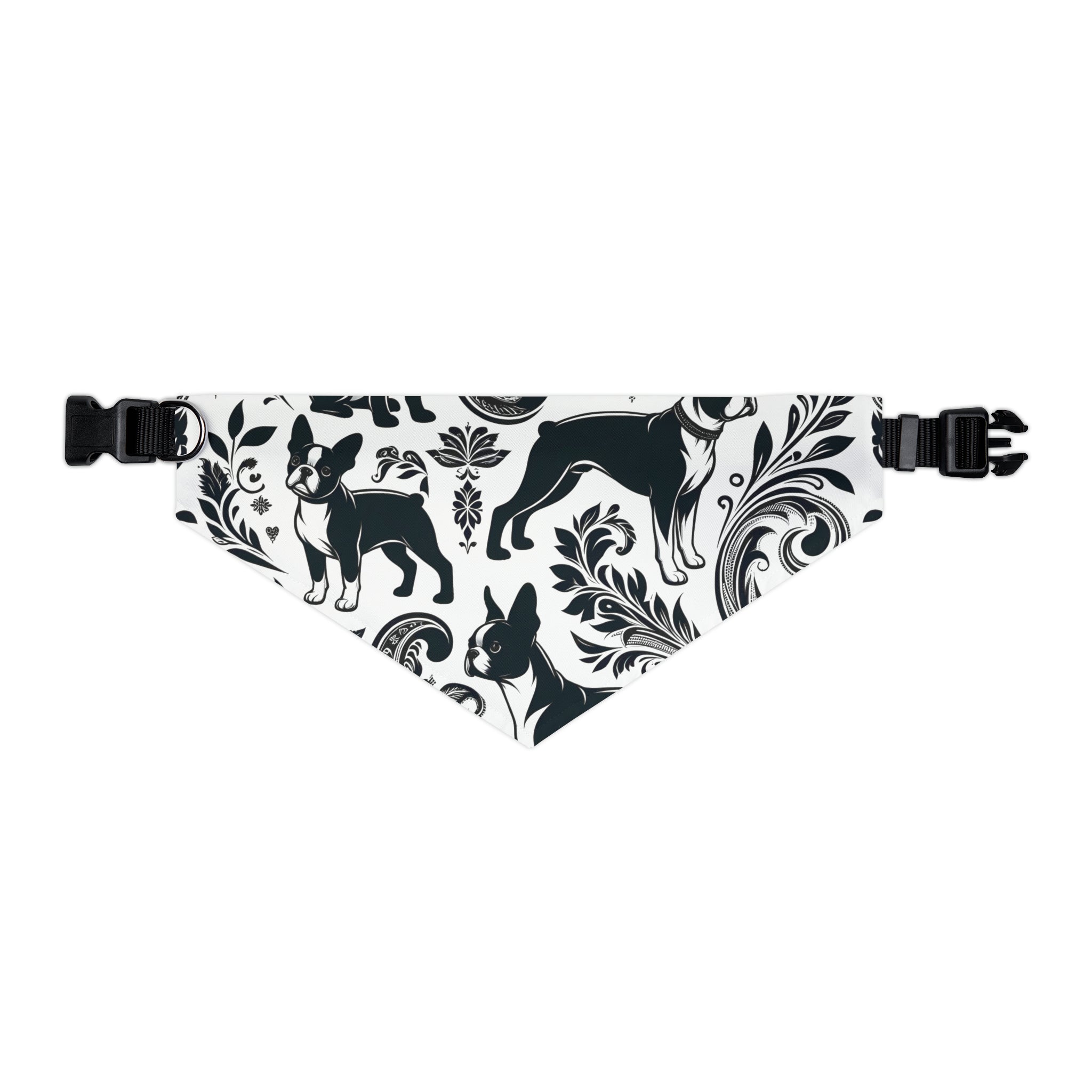 Paisley Boston Terrier Dog Bandana Collar