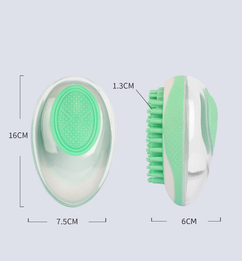 Dog Bath Brush 2-in-1 Pet SPA Massage Comb Soft Silicone Pets Shower Hair Grooming Comb Dog Cleaning Tool