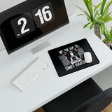 Work Hard Sniff Harder Desk Mat - Bulldog Desk Pad, Office Decor, Pet Lover Gift, Fun Workspace Accessory, Gamers' Mouse Pad