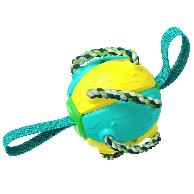 Interactive Dog Soccer Ball With Tabs Outdoor Training Toy