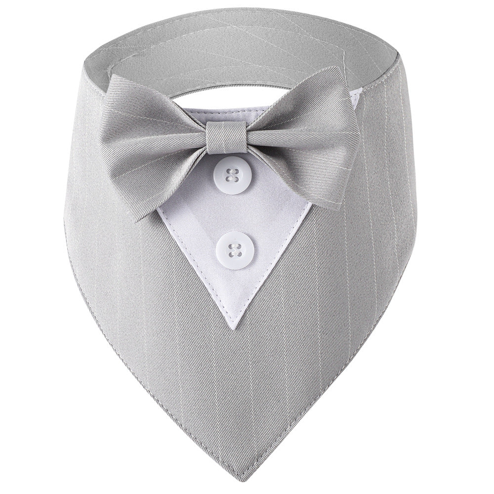 Dog Tuxedo Bow Tie Suit Bandana Triangular Binder