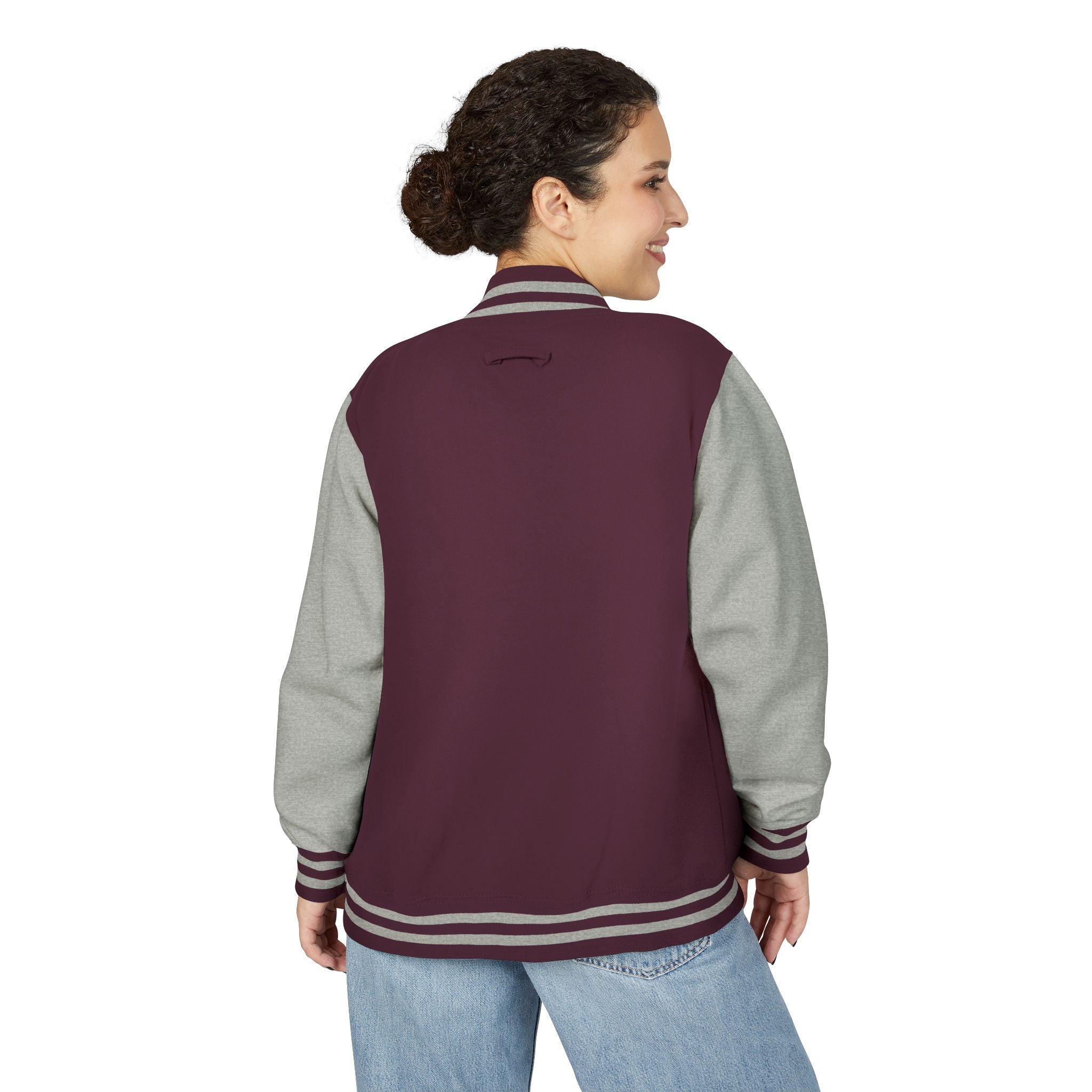 Boston Terrier Unisex Heavyweight Letterman Jacket - Stylish and Cozy