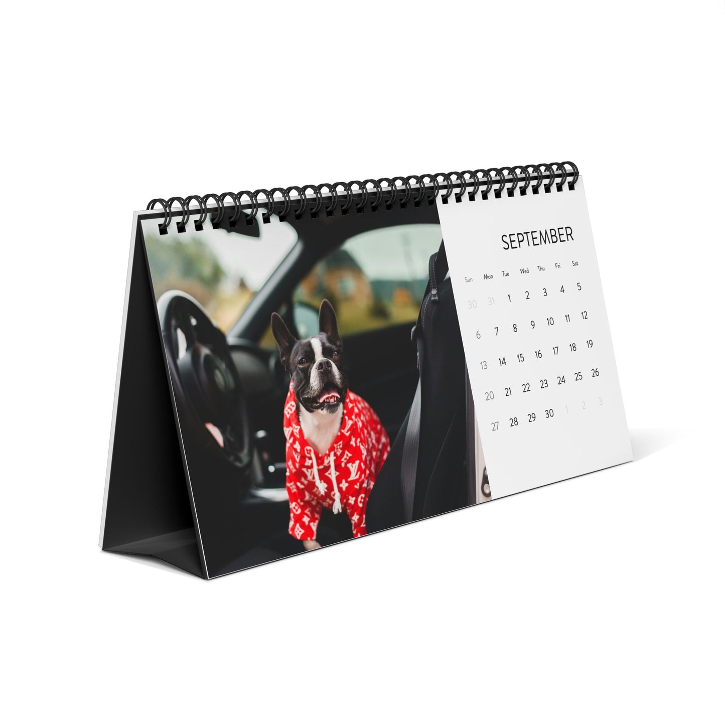 2026 Personalized Desk Calendar with Your Dog's Photos .