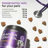 Dog UTI Treatment Duck Flavor Bladder Control Cranberry Chews Supplement For Urinary Tract Bladder & Kidney Health