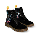 Boston Terrier Art - Men's Martin Canvas Boots