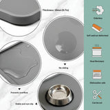 Premium Waterproof Silicone Pet Feeding Mat – Non-Slip Food & Water Bowl Protector for Dogs & Cats .