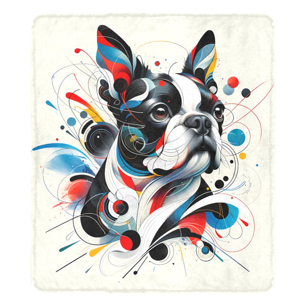 Abstract Terrier Art Ultra-Soft Micro Fleece Blanket