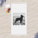 Boston Bulldog Beach Towel - Boho Chic