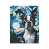 Starry Night - Boston Terrier Garden & House Banner