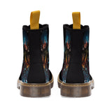 Boston Terrier Art - Men's Martin Canvas Boots