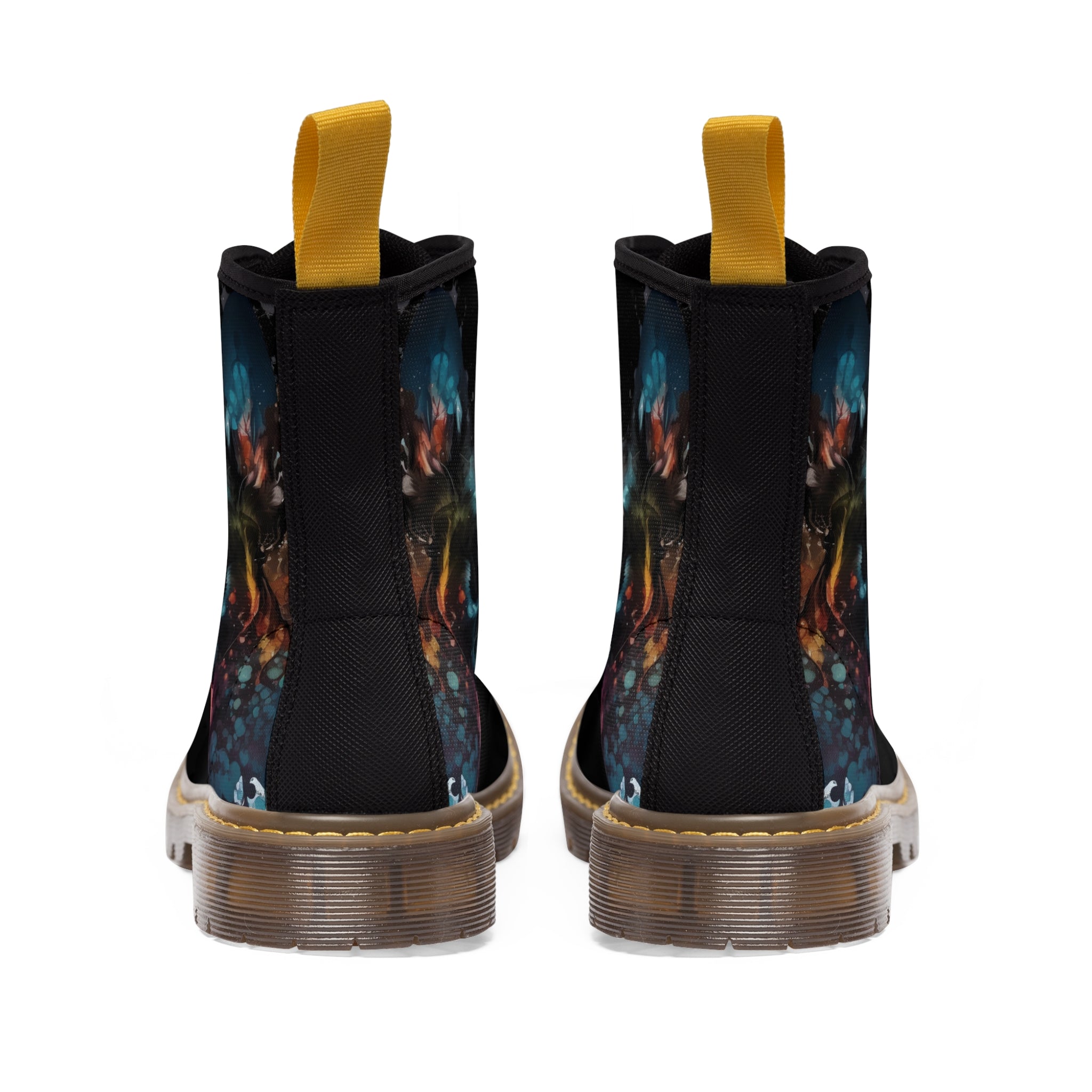 Boston Terrier Art - Men's Martin Canvas Boots