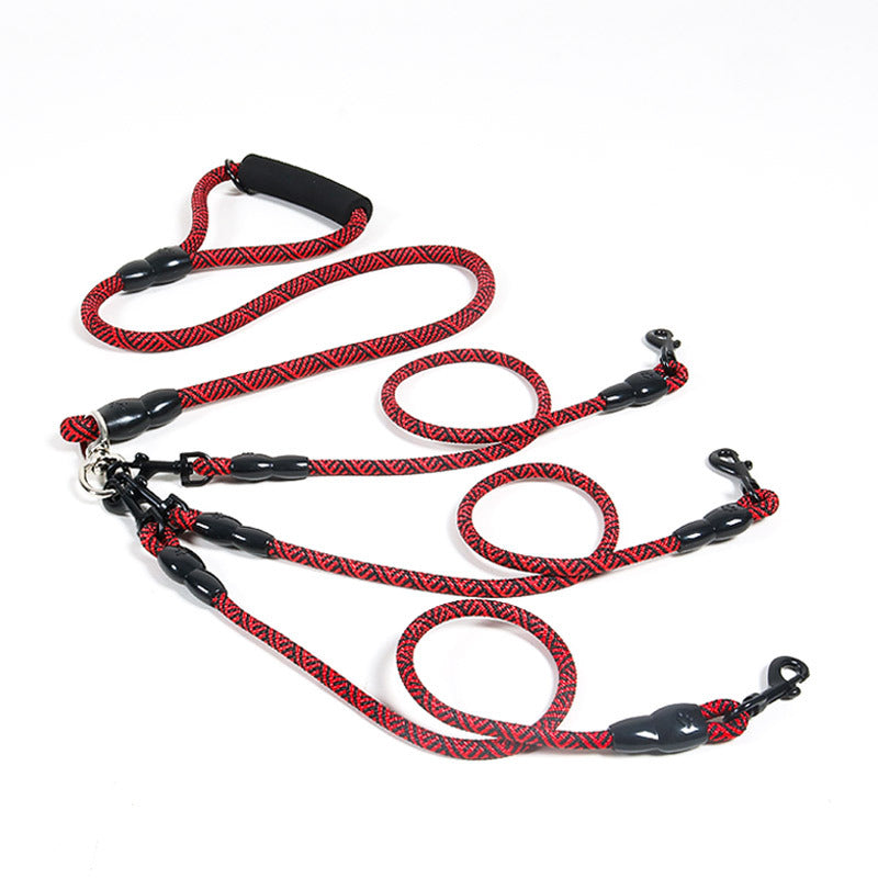 Multi-Dog Leash – Walk 1, 2, or 3 Dogs Without Tangling . Red 3 Dogs