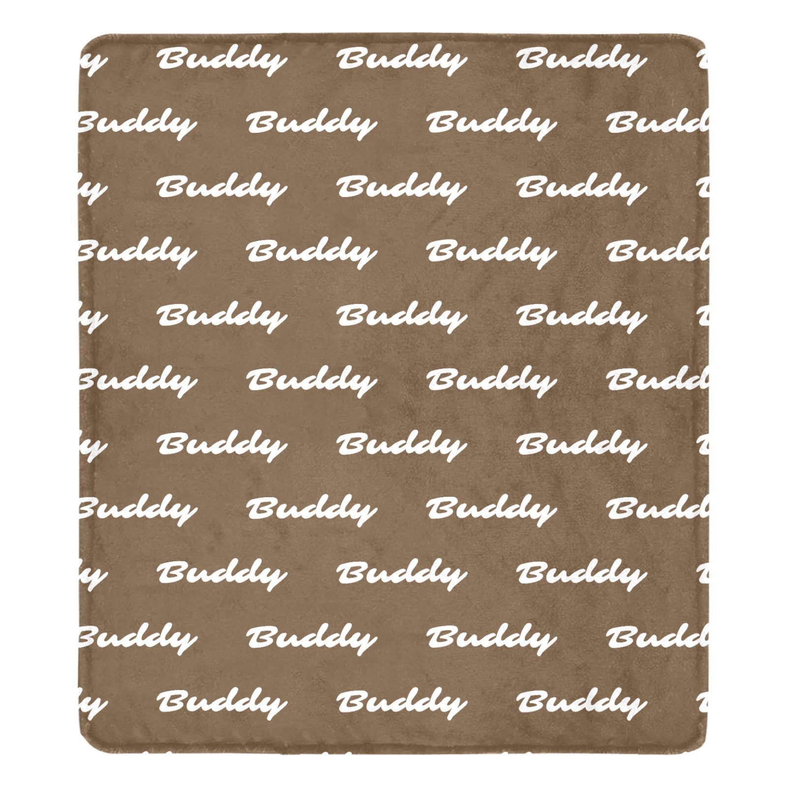 Custom Dog Name Ultra-Soft Micro Fleece Blanket . SaddleBrown