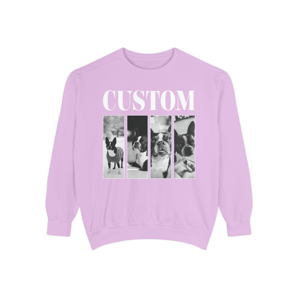 Custom Vintage Pet Photos Comfort Colors Sweatshirt