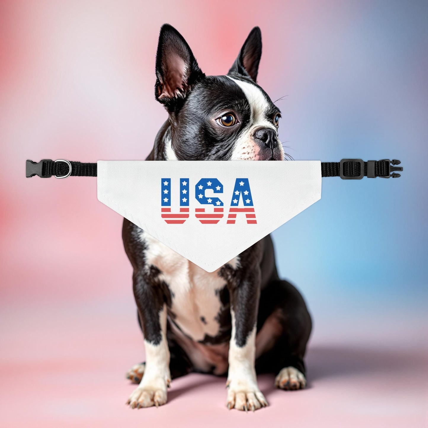 USA Pet Bandana Collar - Patriotic Dog Accessory for Holidays and Celebrations