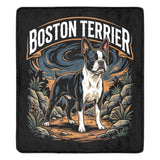Boston Terrier Wilderness Guardian Ultra-Soft Micro Fleece Blanket .