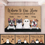 Welcome To Our Home - Personalized Pet Decorative Mat, Doormat (Cat & Dog)
