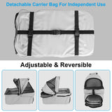 4-Wheels Pet Stroller Foldable Carrier With Removable Liner and Storage Basket