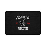 Personalized Pet Food Mat – Property of My Dog - Custom Dog Bowl Placemat .