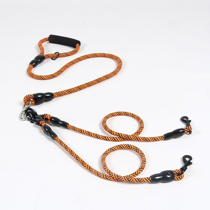 Multi-Dog Leash – Walk 1, 2, or 3 Dogs Without Tangling . Orange 2 Dogs