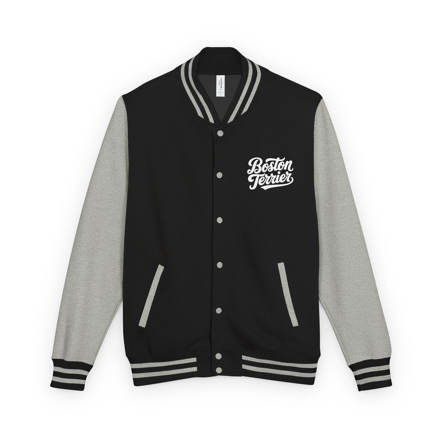 Boston Terrier Unisex Heavyweight Letterman Jacket - Stylish and Cozy