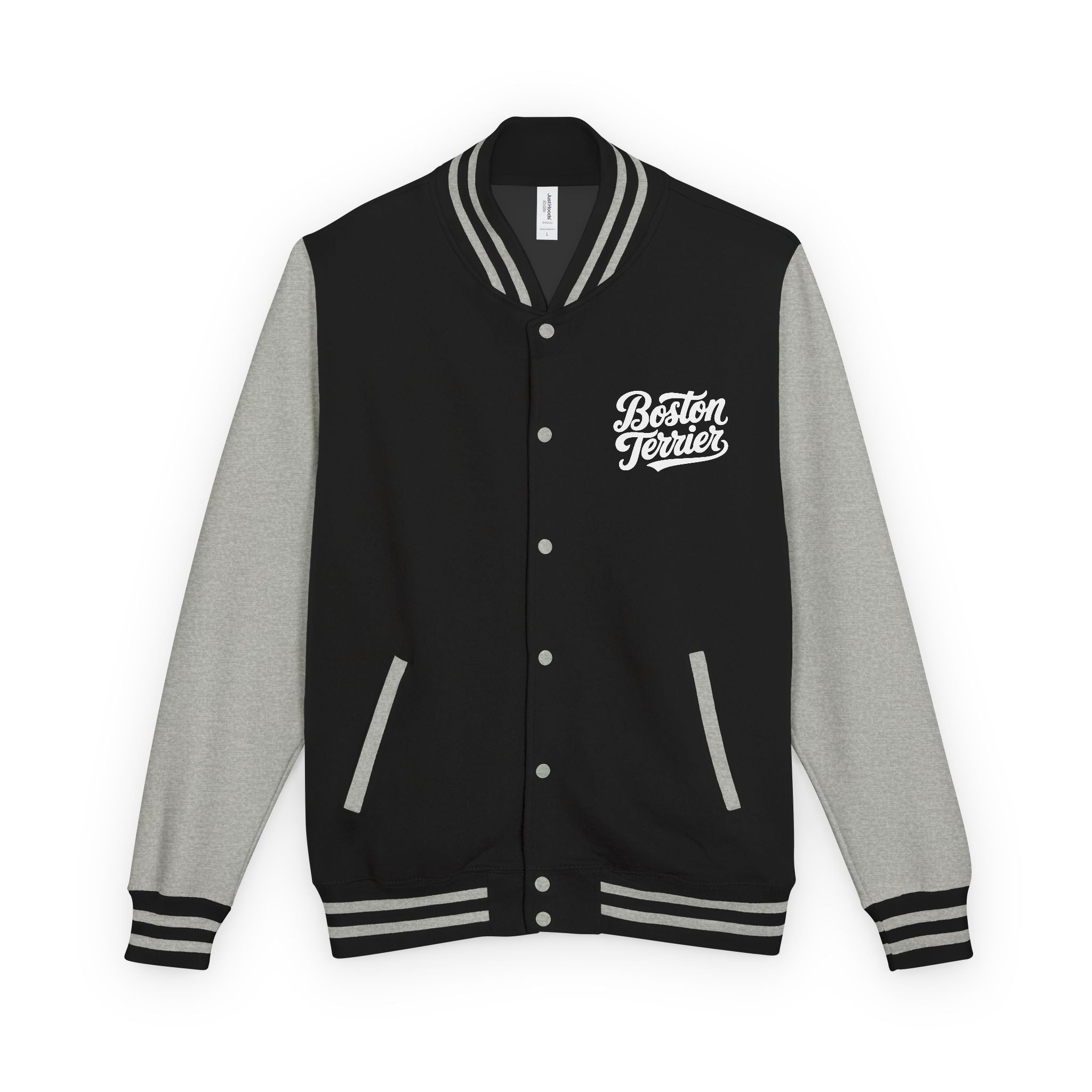 Boston Terrier Unisex Heavyweight Letterman Jacket - Stylish and Cozy