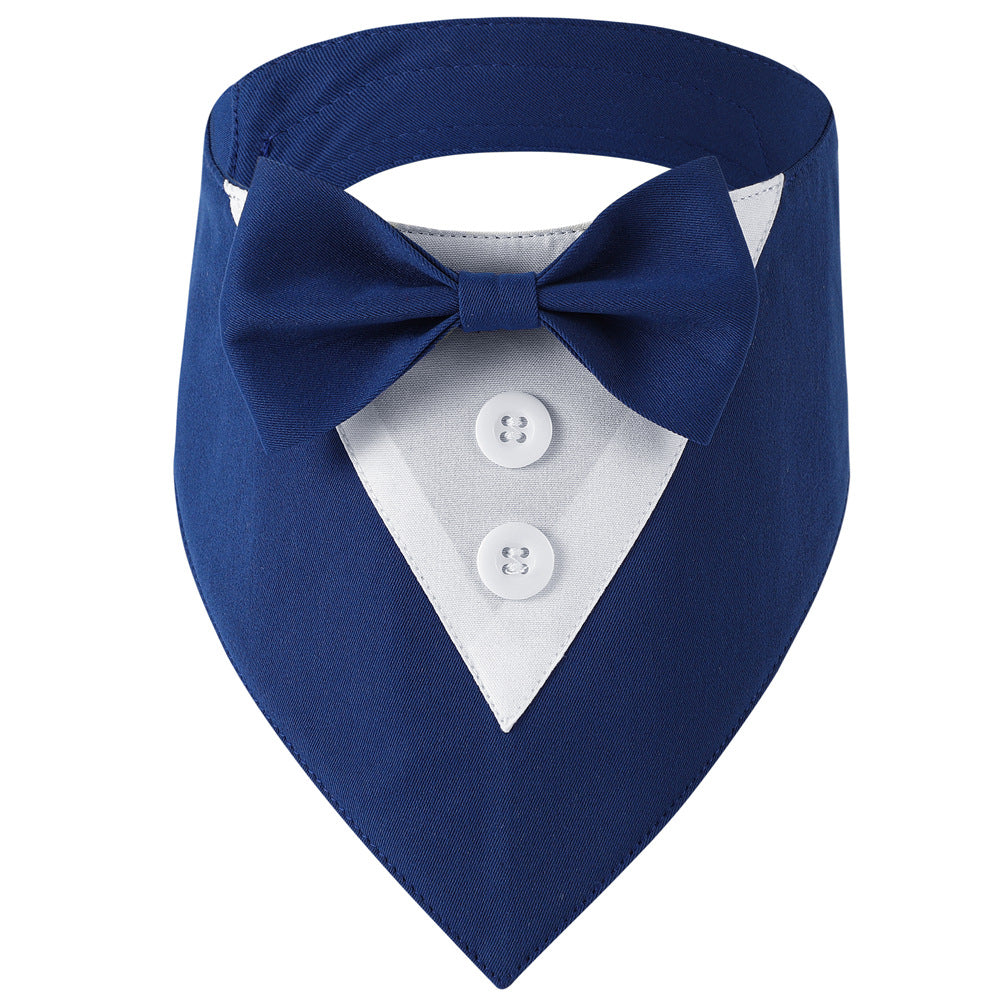 Dog Tuxedo Bow Tie Suit Bandana Triangular Binder